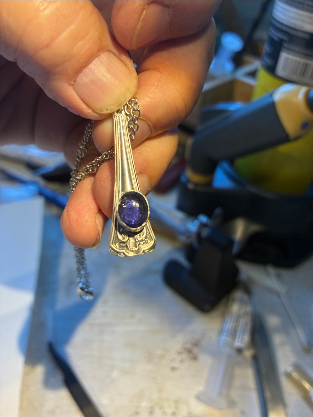 Sterling Silver Sapphire Pendant Necklace - Elegant Women’s Jewelry